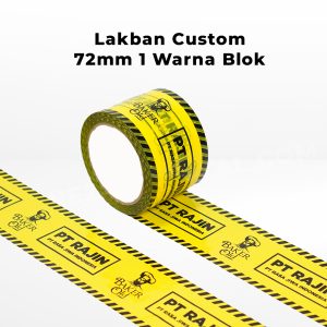 Lakban custom 72mm x 80yd 1 warna blok