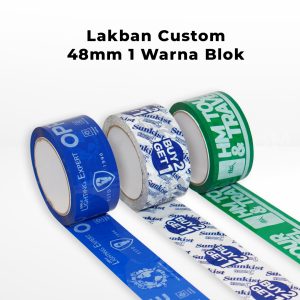 Lakban custom 48mm 1 warna blok 48mm x 80yd
